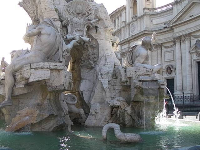 Rome fontaine des 4 fleuves Bernin